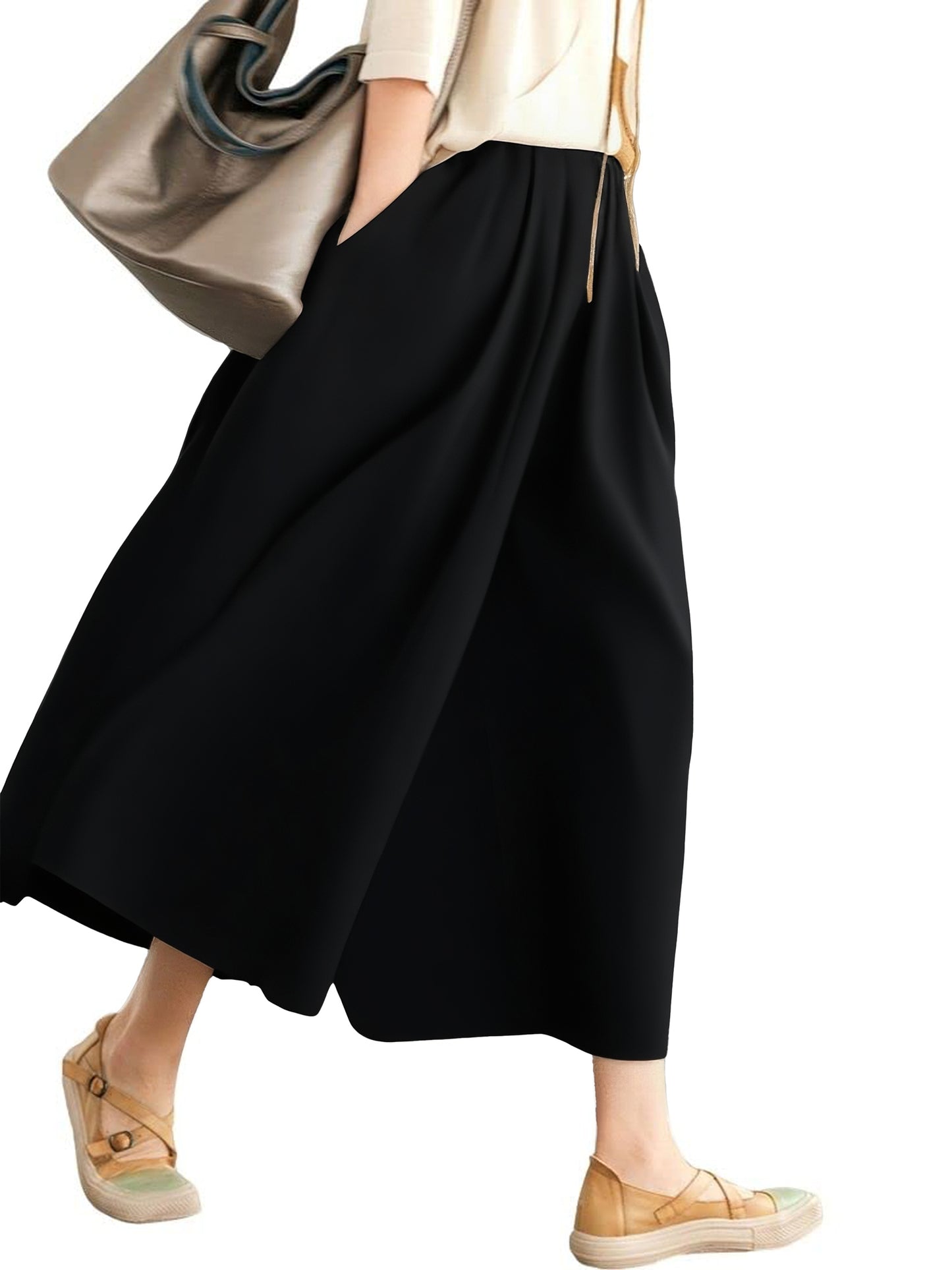 SWQZVT Womens Pants Wide Leg Gingham Cotton Pants for Women Casual Loose Checkered Palazzo Lounge Women's Pants