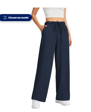 SWQZVT Wide Leg Sweatpants Womens Casual Drawstring Sweat Pants Baggy Elastic Lounge Pants with Pockets