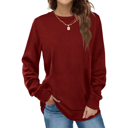 SHIBEVER Plus Size Sweatshirts for Women Crewneck Casual Tunic Tops Long Sleeve Shirts Womens Fall Pullover Tops