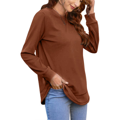 SHIBEVER Plus Size Sweatshirts for Women Crewneck Casual Tunic Tops Long Sleeve Shirts Womens Fall Pullover Tops