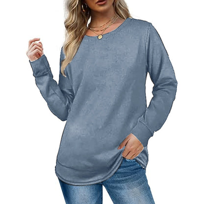 SHIBEVER Plus Size Sweatshirts for Women Crewneck Casual Tunic Tops Long Sleeve Shirts Womens Fall Pullover Tops