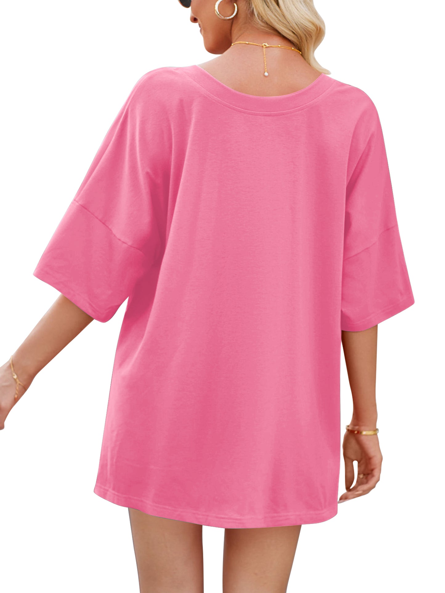 TEMOFON 2 Piece Sets for Women Summer Loungewear Outfits Oversized V Neck T Shirts Tops Biker Shorts Set Lounge Pajamas Tracksuit