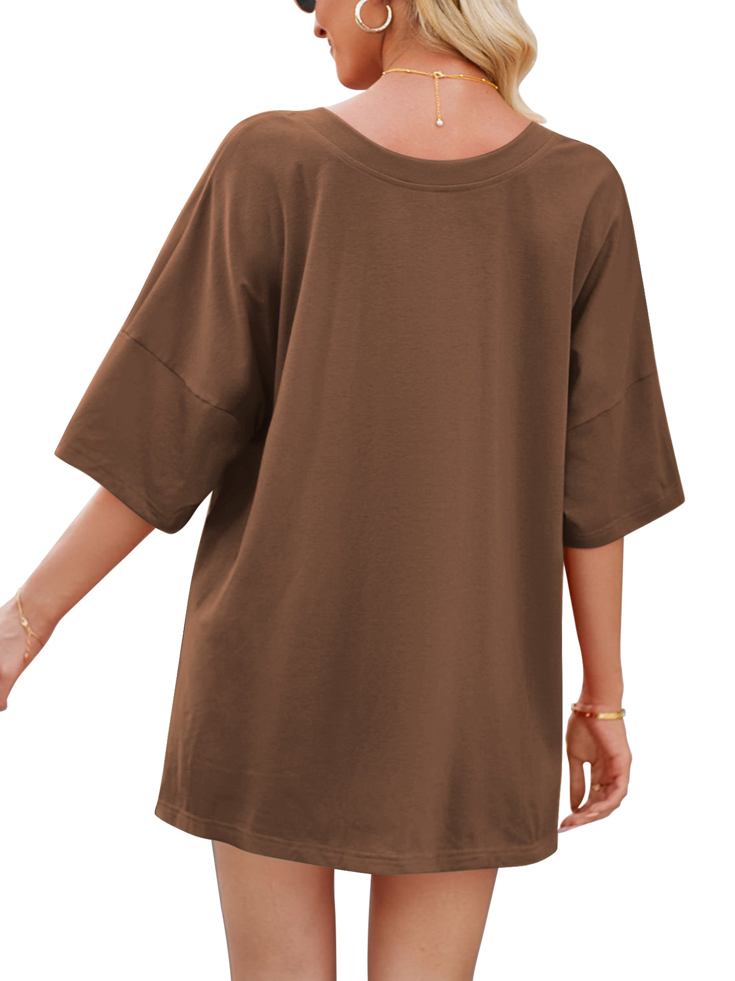 TEMOFON 2 Piece Sets for Women Summer Loungewear Outfits Oversized V Neck T Shirts Tops Biker Shorts Set Lounge Pajamas Tracksuit