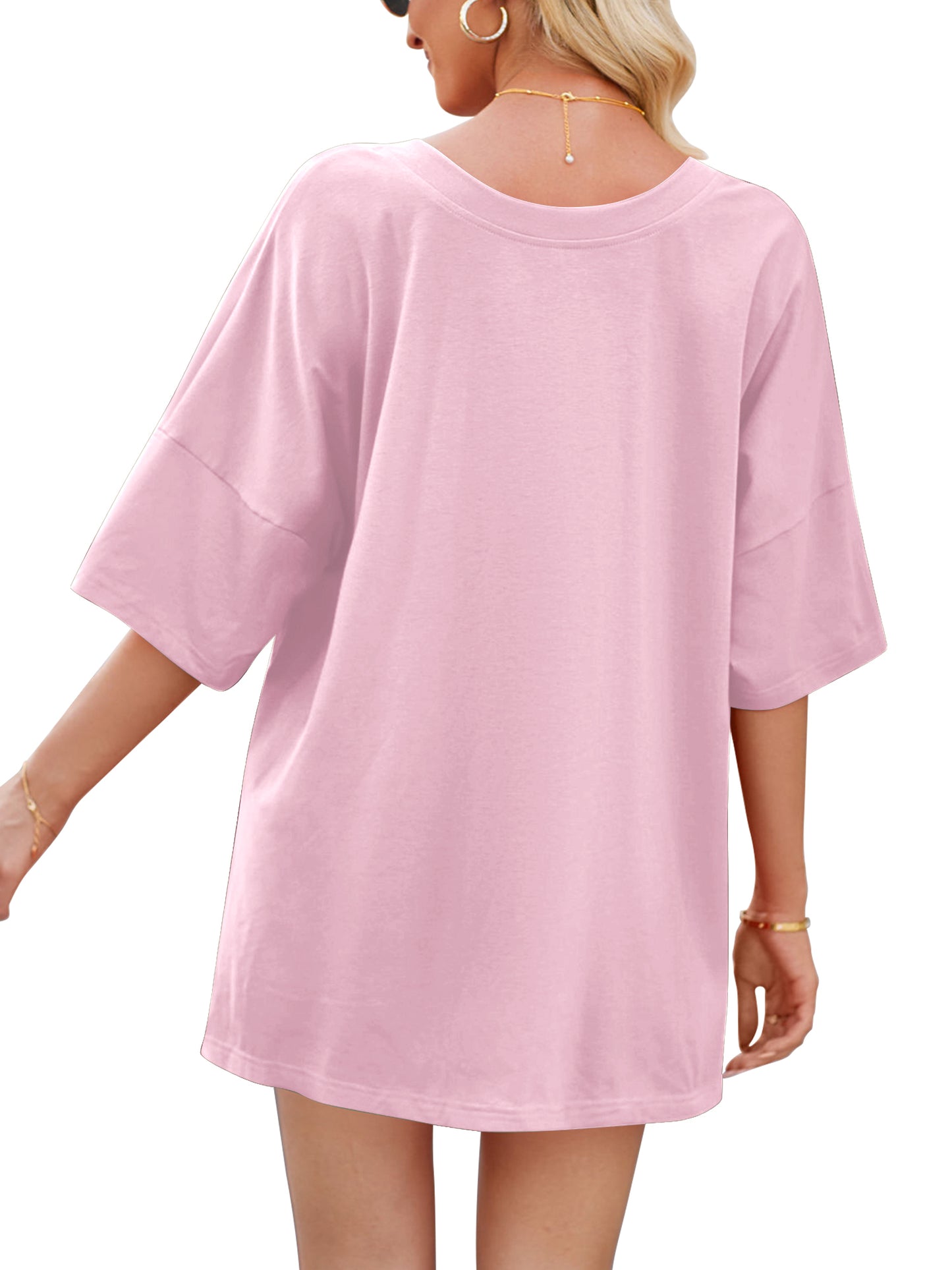 TEMOFON 2 Piece Sets for Women Summer Loungewear Outfits Oversized V Neck T Shirts Tops Biker Shorts Set Lounge Pajamas Tracksuit