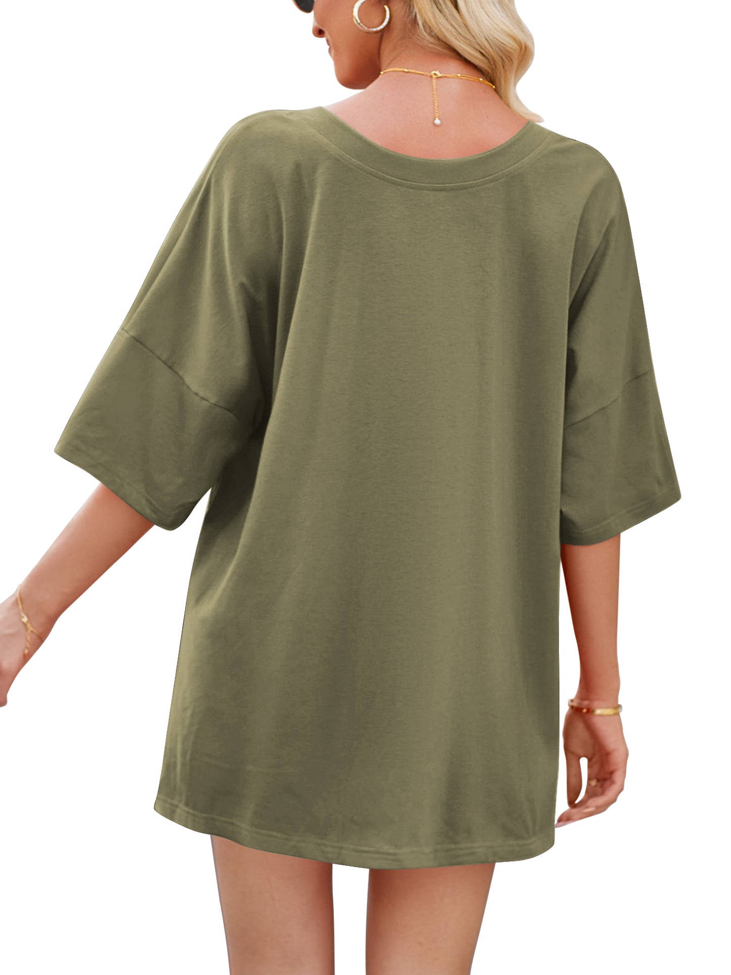 TEMOFON 2 Piece Sets for Women Summer Loungewear Outfits Oversized V Neck T Shirts Tops Biker Shorts Set Lounge Pajamas Tracksuit