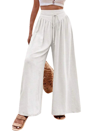 SWQZVT Womens Pants Wide Leg Dress Pants Summer Casual Pants for Women Loose Louge Black Pants Palazzo Pants for Women High Waisted Pants