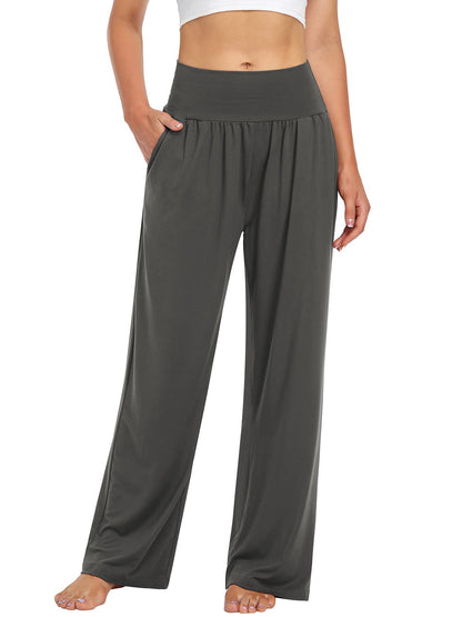 SWQZVT Womens Sweatpants Wide Leg Yoga Pant for Women Casual Stretchy Palazzo Women Pants Comfy Light Weight Soft Slacks