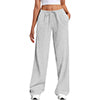 TEMOFON Women's Straight Leg Low rise Sweat Pants Wide Leg Sweatpants Drawstring Elastic Low Waist Pants with Pockets