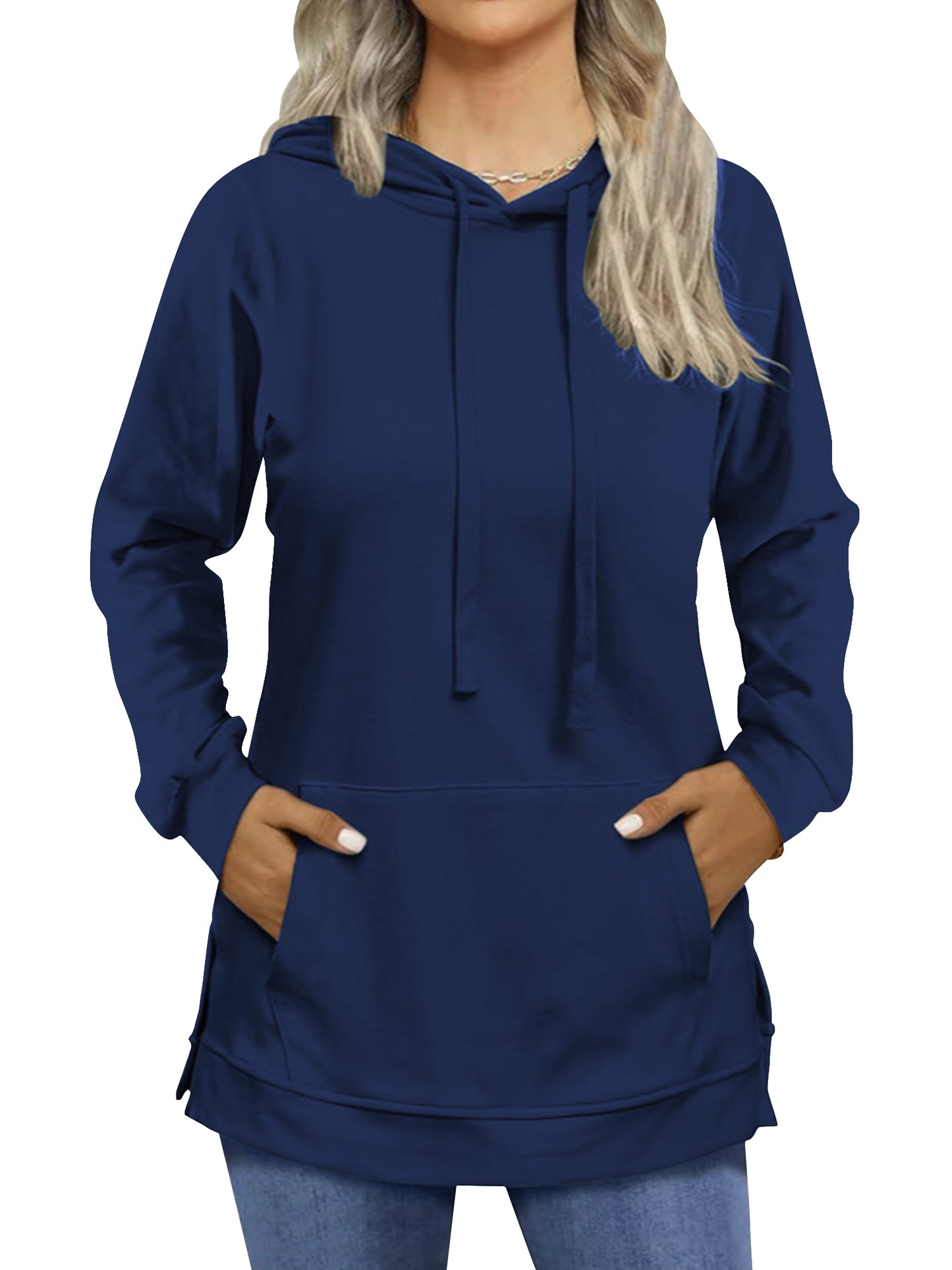 TEMOFON Women Hoodies Casual Workout Fall Sweatshirt Loose Pullover Hooded Sweaters with Kangaroo Pockets