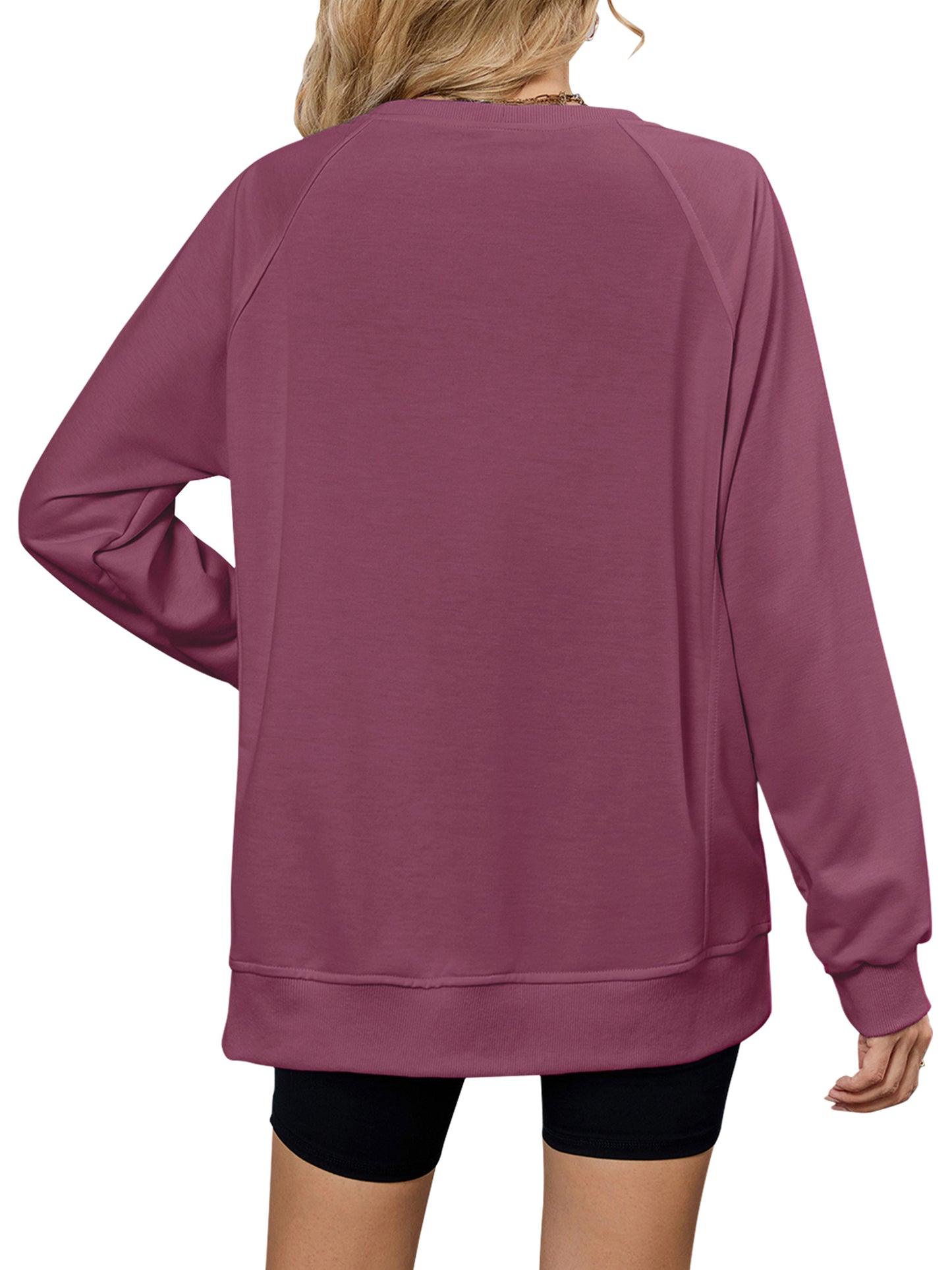 TEMOFON Long Sleeve Tops for Women Casual Tunic Blouses Fall Crewneck Dressy Sweatshirts Loose Shirts for Women Winter Clothes