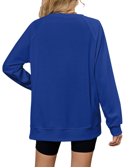 TEMOFON Long Sleeve Tops for Women Casual Tunic Blouses Fall Crewneck Dressy Sweatshirts Loose Shirts for Women Winter Clothes