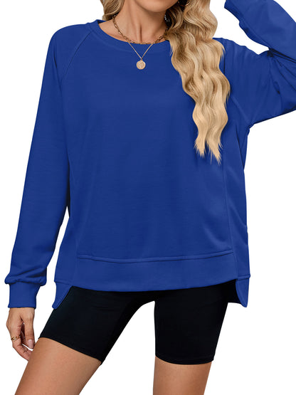 TEMOFON Long Sleeve Tops for Women Casual Tunic Blouses Fall Crewneck Dressy Sweatshirts Loose Shirts for Women Winter Clothes