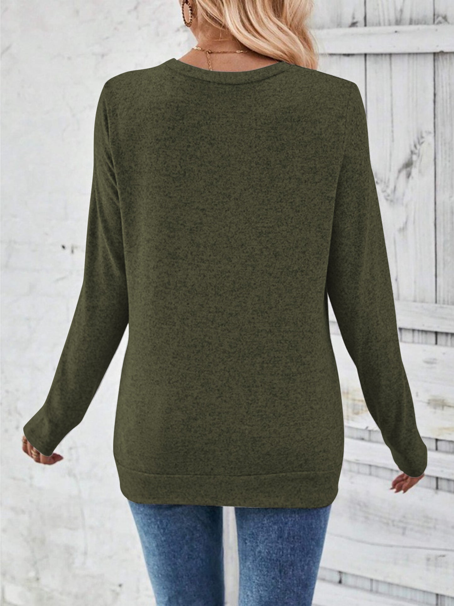 SWQZVT Long Sleeve Shirts for Women Fall Womens Tops Crew Neck Shirts for Women Lightweight Pullover Basic Tunic Winter Clothes