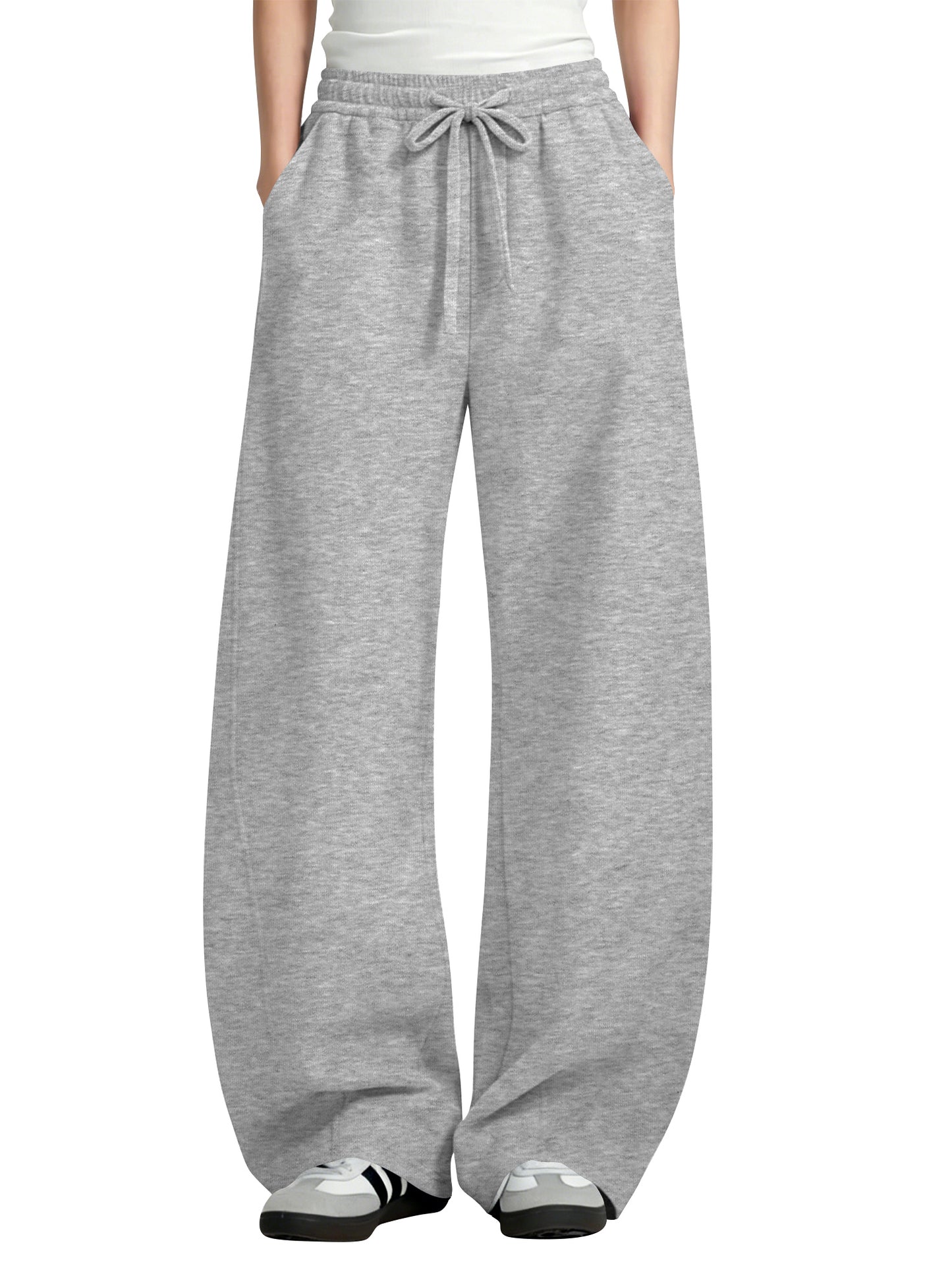TEMOFON Womens Barrel Sweatpants Wide Leg Sweat Pants Elastic Waisted Trousers with Pockets Drawstring Workout Pants