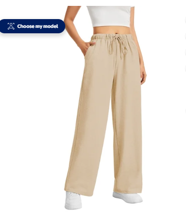 SWQZVT Wide Leg Sweatpants Womens Casual Drawstring Sweat Pants Baggy Elastic Lounge Pants with Pockets